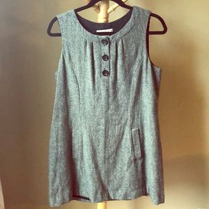 Michael Kors grey wool mini dress size L